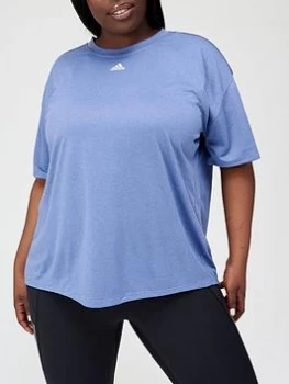 Image of adidas Plus Size Training HEAT.RDY 3-Stripes T-Shirt - Violet, Violet, Size 4X, Women