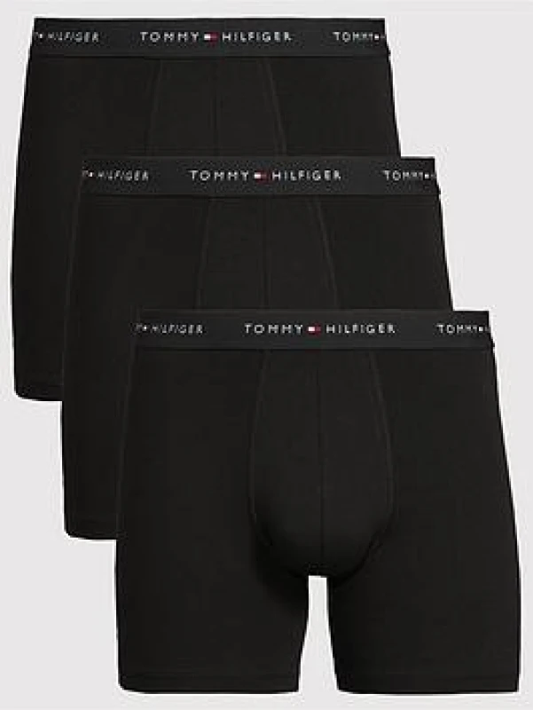 Image of Tommy Hilfiger Pack of 3 Boxer Shorts Black + Black + Black Men S;M