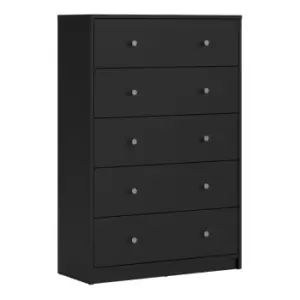 Image of May Chest Of 5 Drawers In Black