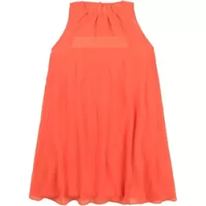 Image of Boss Sleeveless crepe dress - Orange