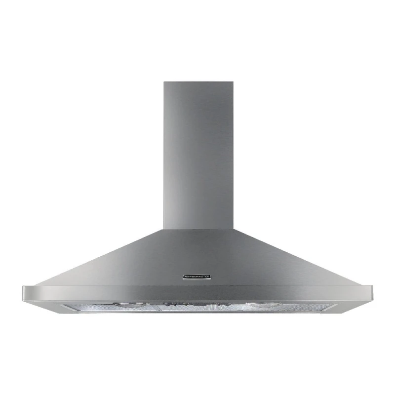 Image of Rangemaster RHDC110SS/C 110cm Chimney Hood Chrome Badge - STAINLESS STEEL RHDC110SS/C