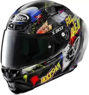 Image of X-Lite X-803 RS Ultra Carbon Replica Holeshot Helmet, black-red-yellow, Size S, black-red-yellow, Size S