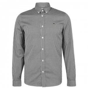 Image of Lacoste Gingham Shirt - Black/White 7WJ