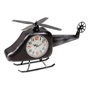 Image of HOMETIME? Mantel Clock Black Helicopter