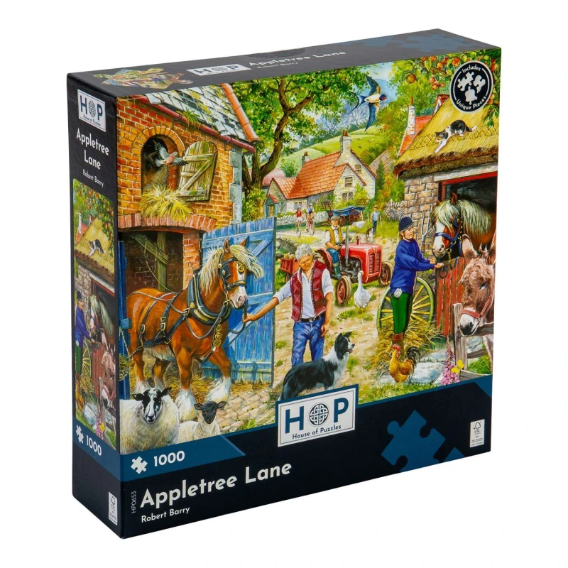 Image of The House Of Puzzles Appletree Lane, 1000 Piece Jigsaw Puzzle Multicolor Unisex