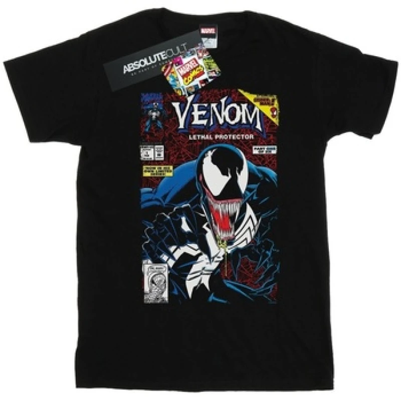 Image of Marvel Venom Lethal Protector Cotton T-Shirt Black female