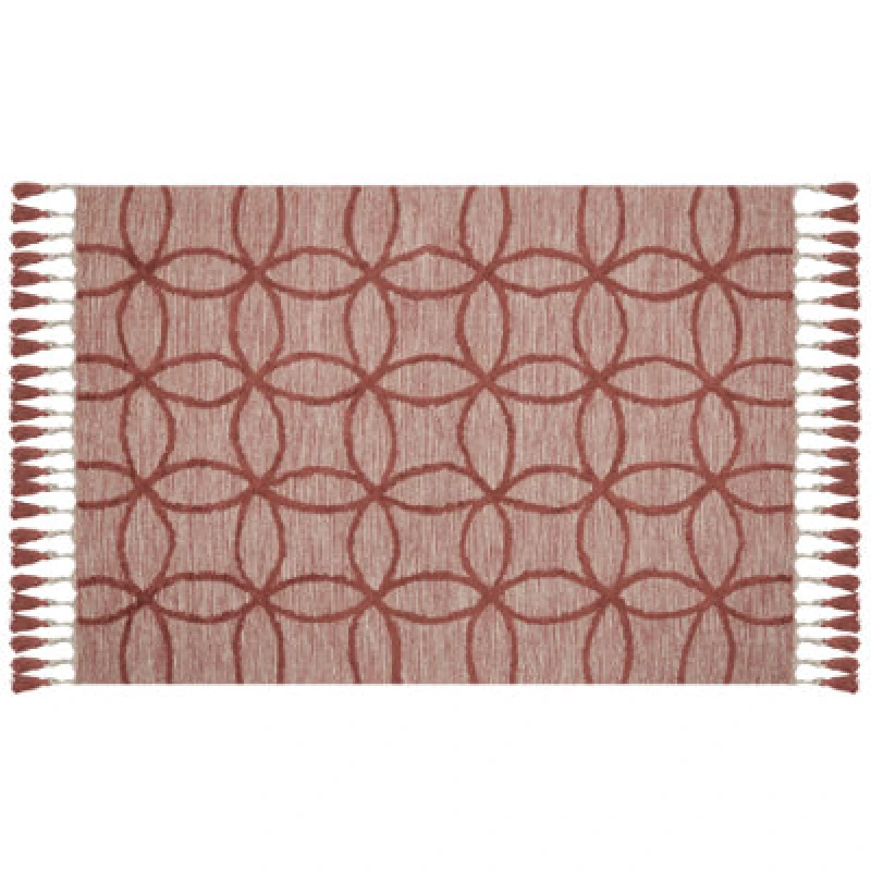 Image of Beliani Rug Kirsehir Red 160 X 230 Cm Cotton