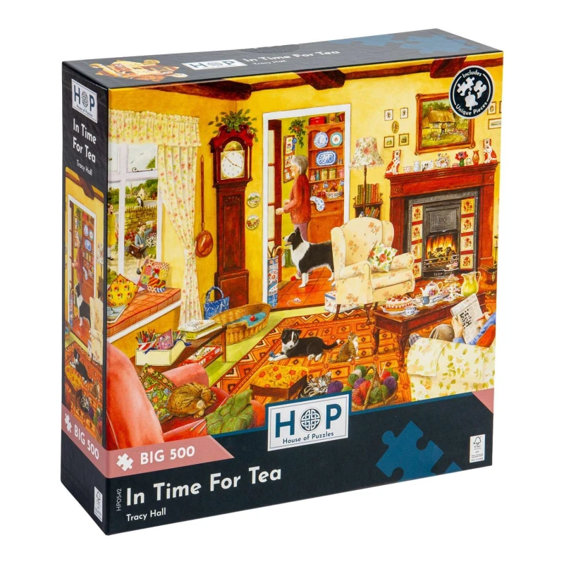 Image of The House Of Puzzles In Time For Tea, BIG 500 Piece Jigsaw Puzzle Multi unisex