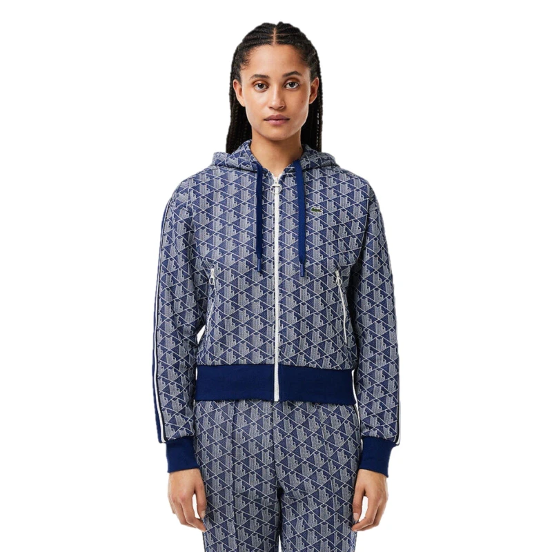 Image of Lacoste Mens Zip Hoodie Methylene/Flour male 2XS