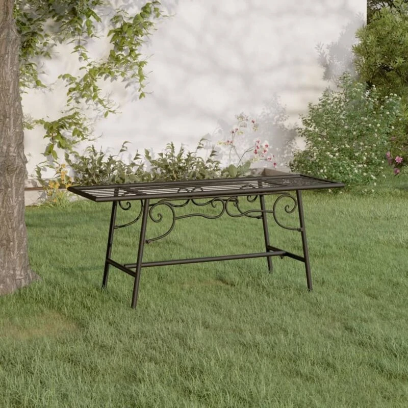 Image of VIDAXL Tree Bench 110cm Black Steel Vidaxl 8720286837962