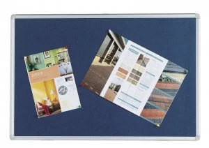 Image of Q Connect Noticebrd 900x600mm Alum Blu