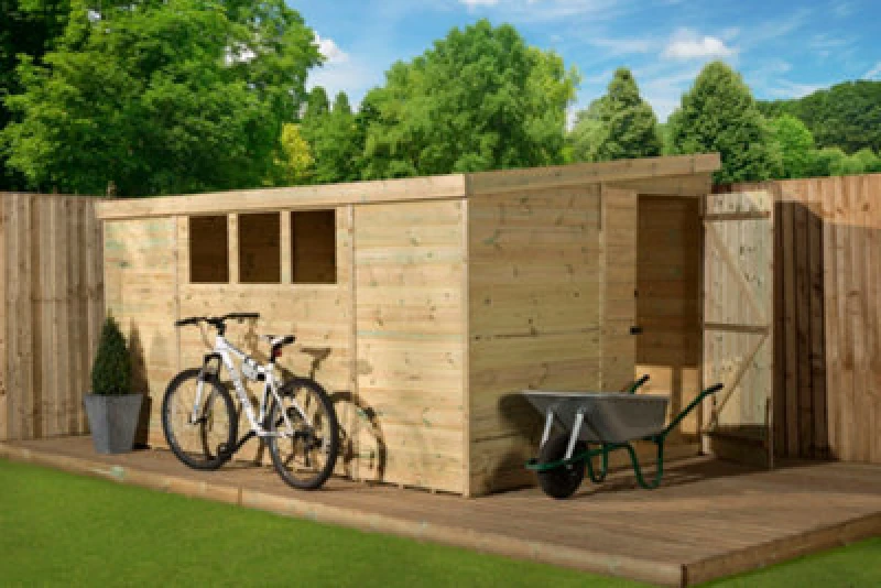 Image of Empire Sheds Empire 3000 Pent 9X8 Pressure Treated Tongue And Groove Wooden Garden Shed Door Right Side Panel (9' X 8' / 9ft X 8ft) (9X8)