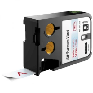 Image of Dymo 1868747 Red on Clear Label Tape 19mm x 7.5m