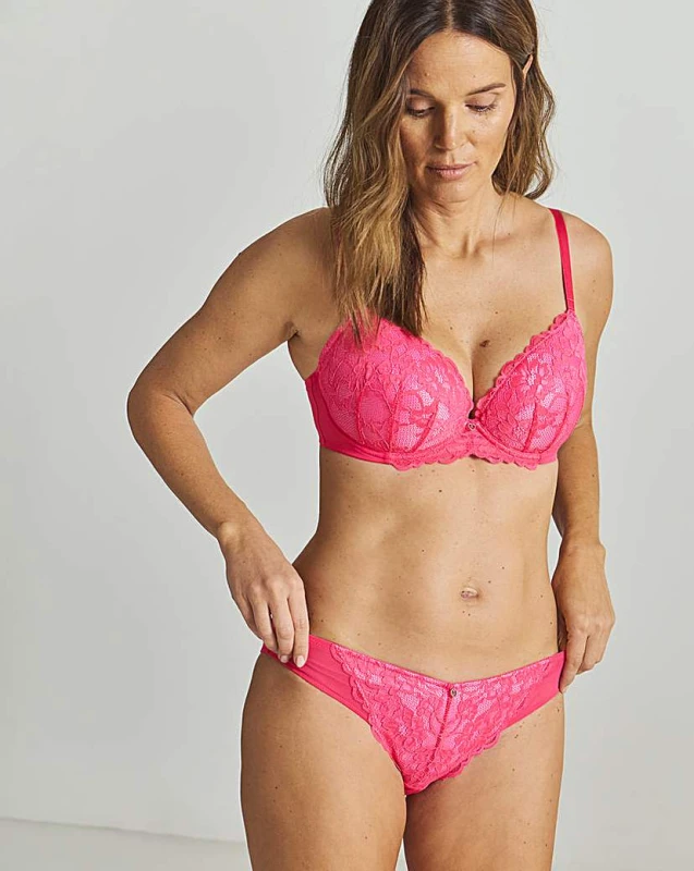 Image of Ann Summers Ann Summers Sexy Lace Brazilian DkPink Dark Pink - Ann Summers - Size: 16 Dark Pink Female 16 IY32704