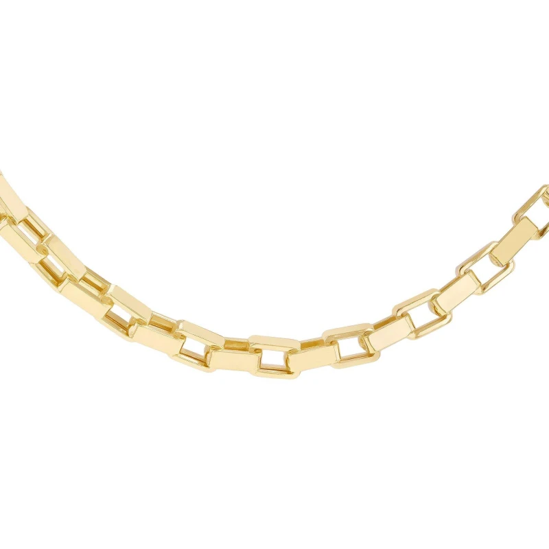 Image of Be You 9ct Gold Square Paper Chain Chain Necklaces 18" Gold 72949410002