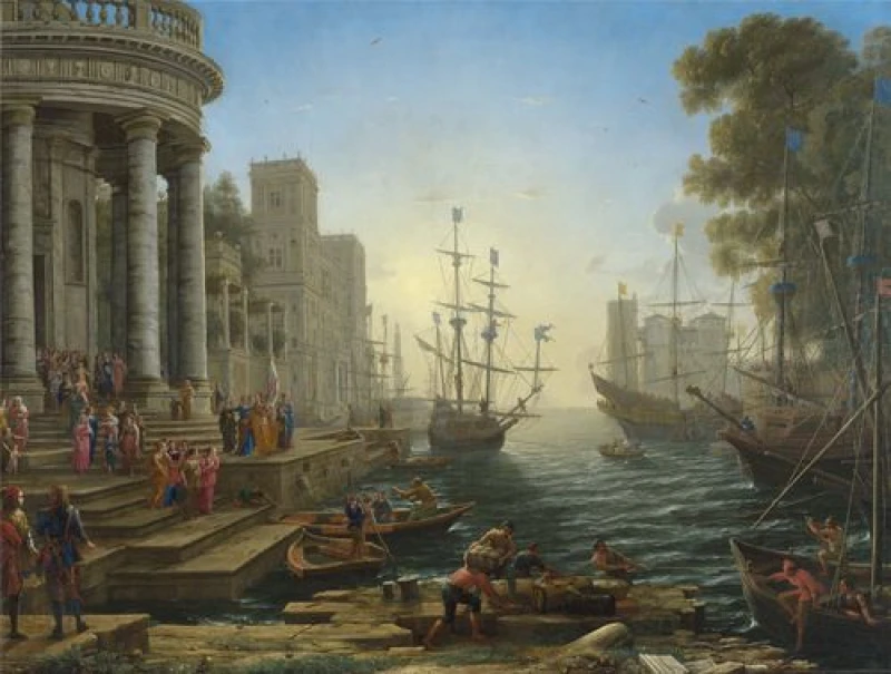 Image of National Gallery Seaport with the Embarkation of Saint Ursula - National Gallery 1000 Piece Jigsaw Puzzle