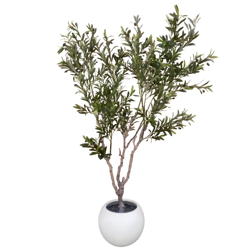 Image of N/A 200cm XXL Artificial Olive Tree with Decorative Planter