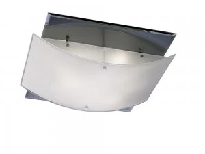 Image of Flush Ceiling 3 Light Polished Chrome, Mirror