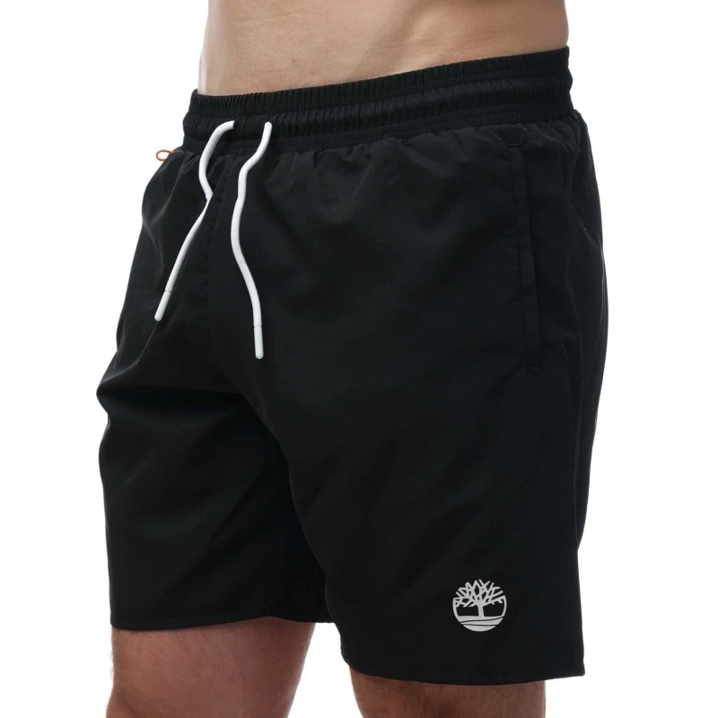 Image of Timberland Sunapee Lake Solid Swim Shorts - Black L