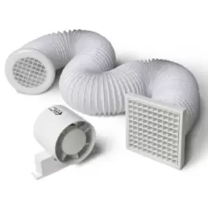 Image of Manrose SF100S 100mm Standard Inline Axial Fan Kit