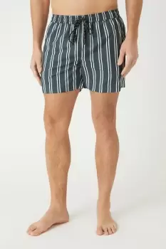 Image of Khaki Vertical Stripe Swim Short