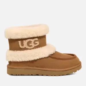 Image of UGG Womens UGG Fluff Ultra Mini Sheepskin Boots - Chestnut - UK 6