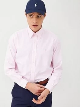 Image of Polo Ralph Lauren Golf Ivy Club Oxford Shirt - Pink/White, Size L, Men