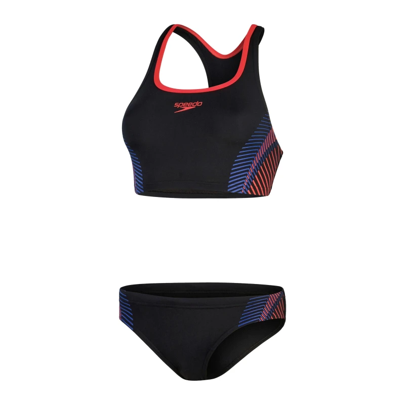 Image of Speedo Placement Bikini 2 Piece - Black 8