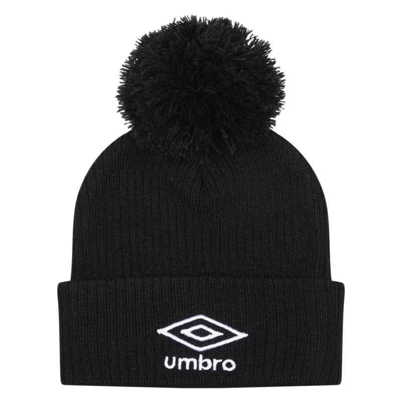 Image of Umbro Bobble Beanie in Black Unisex One Size