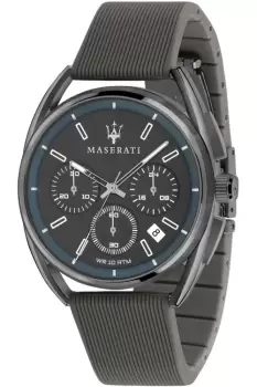 Image of Gents Maserati Trimarano 41mm Chr Grey&Blue Dial Grey Watch