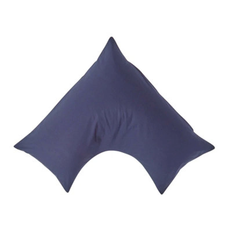 Image of Homescapes Egyptian Cotton V Shaped Pillowcase 200 TC Navy