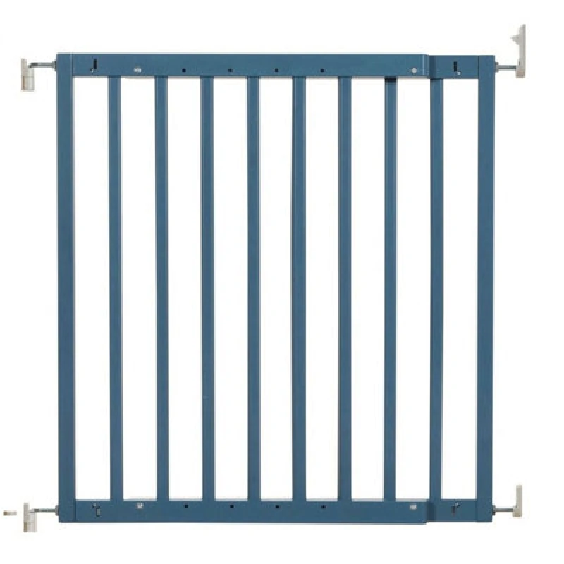 Image of Safetots Chunky Wooden Screw Fit Stair Gate, Azure Blue, 63.5Cm - 105.5Cm, Wood Baby Gate, Screw Fit Safety Barrier