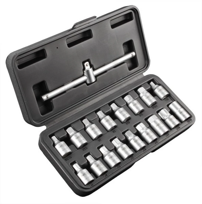 Image of NEO TOOLS 11-235 Socket set Drive: 3/8Inch, Number of tools: 18, Spline Socket set (5840)