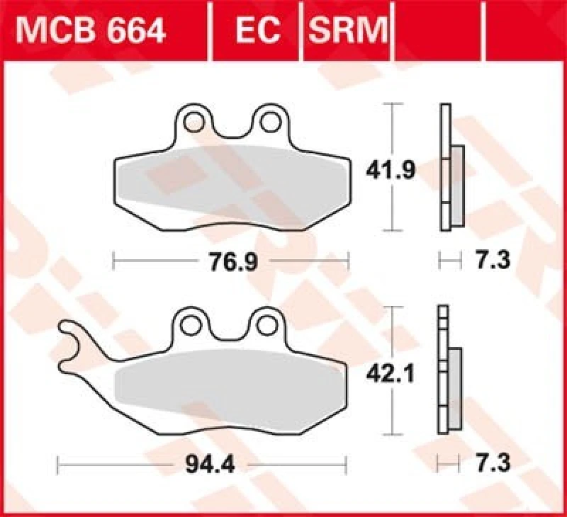 Image of TRW Lucas Brake pad MCB664