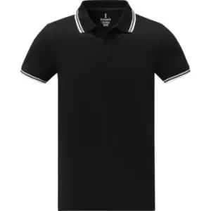 Image of Elevate Mens Amarago Short-Sleeved Polo Shirt (XL) (Solid Black)