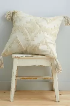 Image of Pineapple Elephant Imani Tufted Filled Cushion - Size: 45x45cm - Natural - Textured