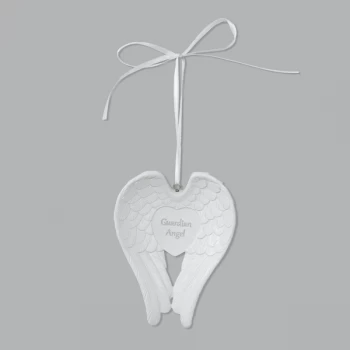 Image of Thoughts of You Hanging Resin Wings Plaque - Guardian Angel