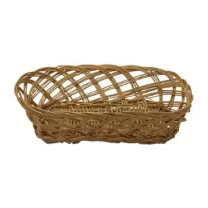 Image of JVL Steamed Willow Open Weave Basket 25.5 x 15.5 cm