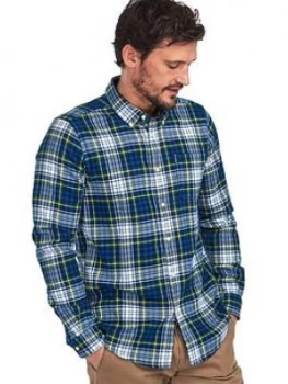 Image of Barbour Highland Check 34 Tailored Shirt - Bright Blue