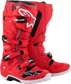 Image of Alpinestars Tech 7 Motocross Boots, red, Size 42, red, Size 42