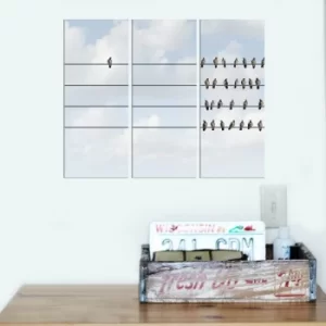 Image of BME006 Multicolor Decorative Framed MDF Painting (3 Pieces)