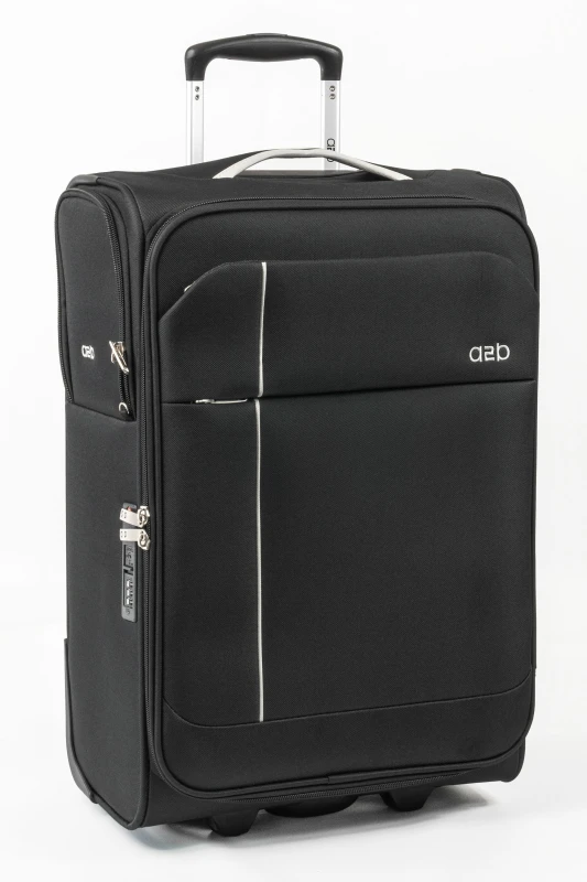 Image of A2B Odyssey 22" Lightweight Small Suitcase Carry On 2 Wheel Cabin Luggage in Black Unisex Small
