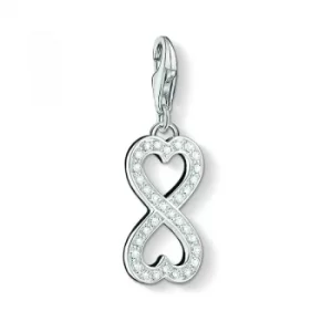 Image of Ladies Thomas Sabo Sterling Silver Charm Club Eternity Heart Charm