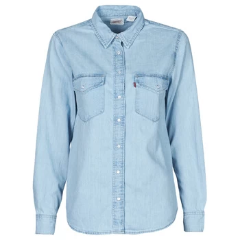 Image of Levis ESSENTIAL WESTERN womens Shirt in Blue - Sizes S,M,L,XS