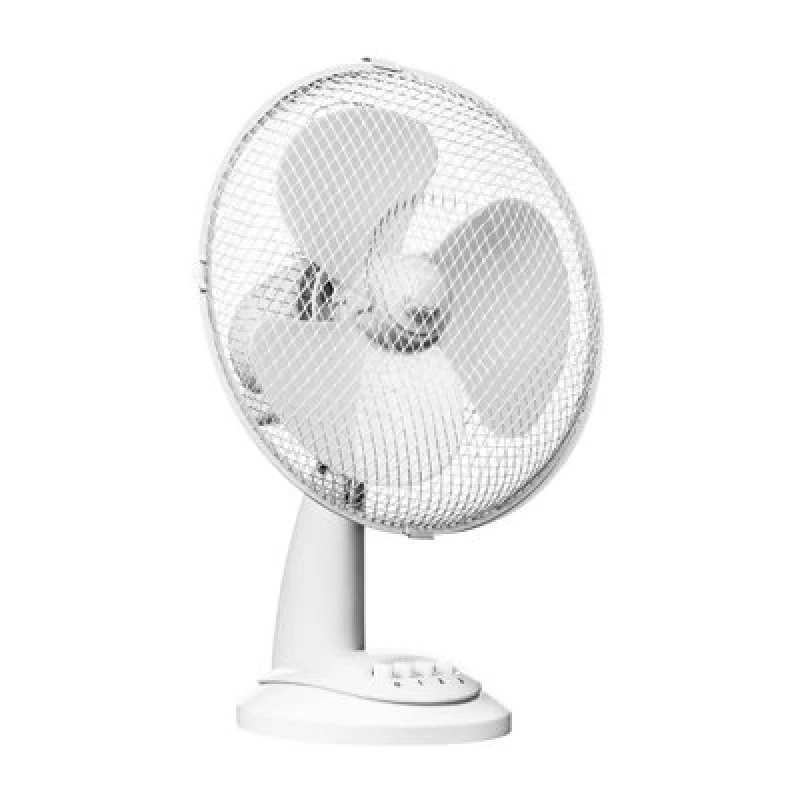 Image of Premier Housewares Three Speed Oscillation White Desk Fan White