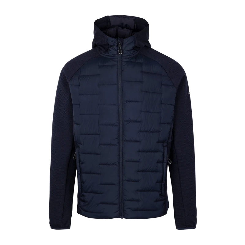 Image of Trespass Trespass Men Heber Hybrid Hoodie in Navy Size: Small Navy S Male 5063574719605