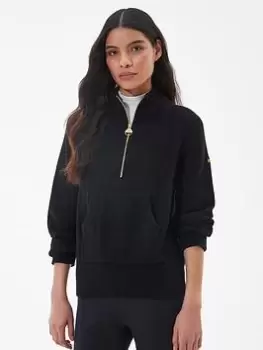 Image of Barbour International Holmes Knitted Jumper - Black, Size 8, Women