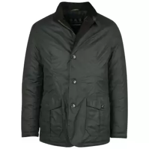 Image of Barbour Mens Winter Lutz Wax Jacket Sage/Olive Night Medium