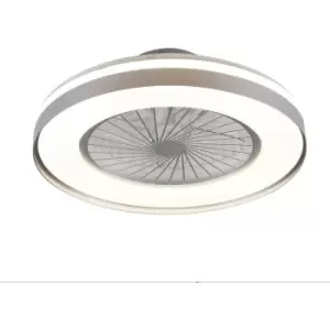 Image of Cristal Record Yoli Silver LED DC Ceiling Fan 40W 2800lm 3CCT Dimmable