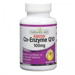 Image of Natures Aid Co-Enzyme Q10 100mg 90 Softgels